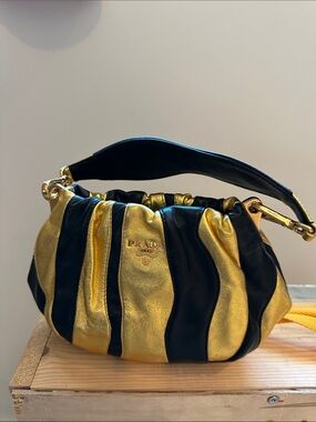 PRADA authentic Nappa Waves mini handle bag